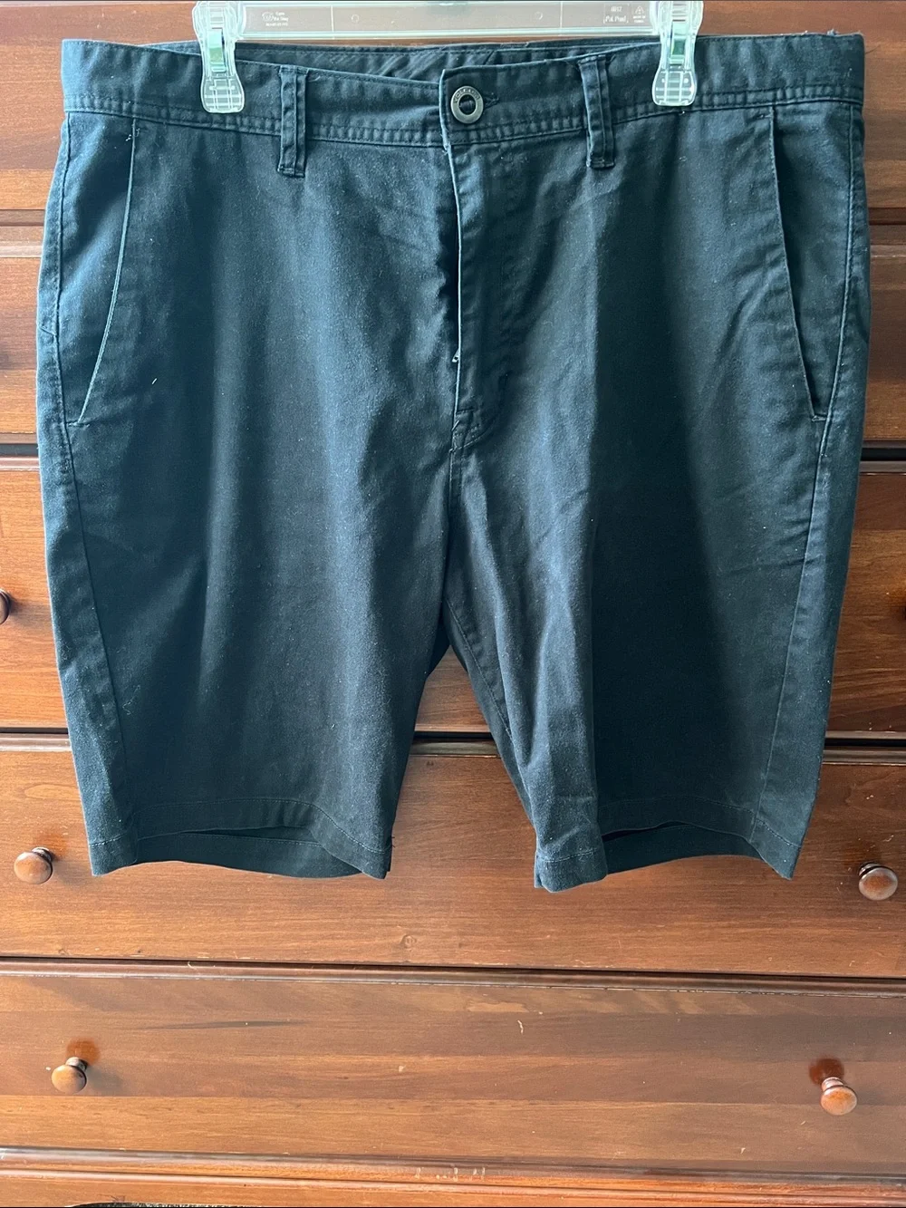 Volcom Men's Black Flat Front Shorts